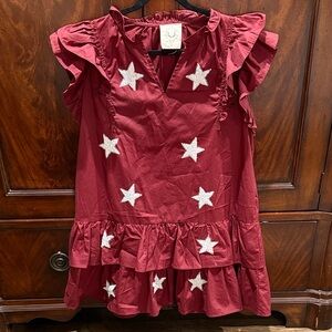 Fantastic Fawn Maroon Starry Dress